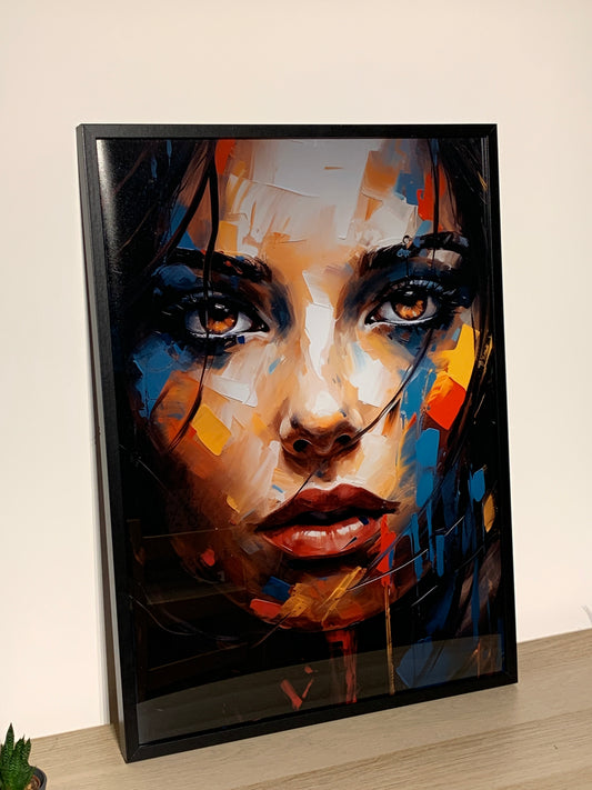 Tableau décoratif portrait femme 70 x 50 cm