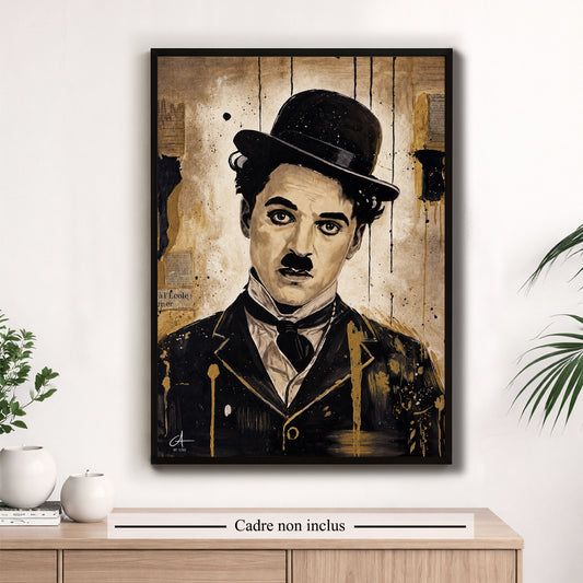 Portrait Chaplin 70 x 50 cm
