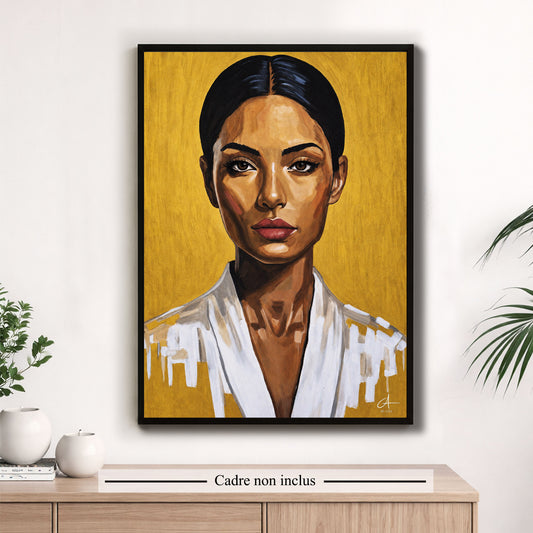 Portrait doré 70 x 50 cm