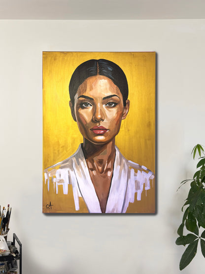 Élégance Dorée  116 × 81 cm