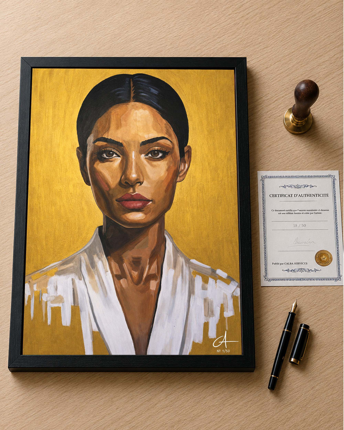 Neon Portrait 70 x 50 cm