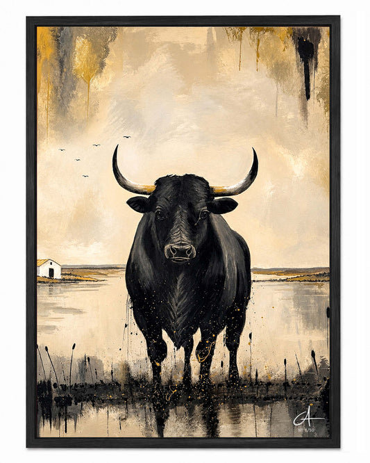 Taureau de Camargue 70 x 50 cm