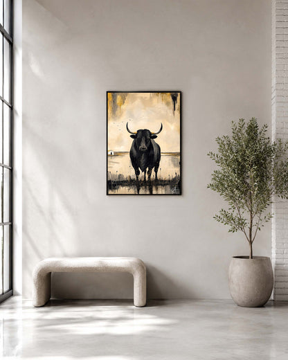 Taureau de Camargue 70 x 50 cm