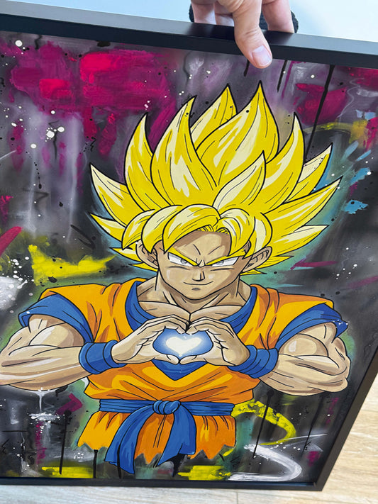 Super Saiyan Urban Street 70 x 50cm