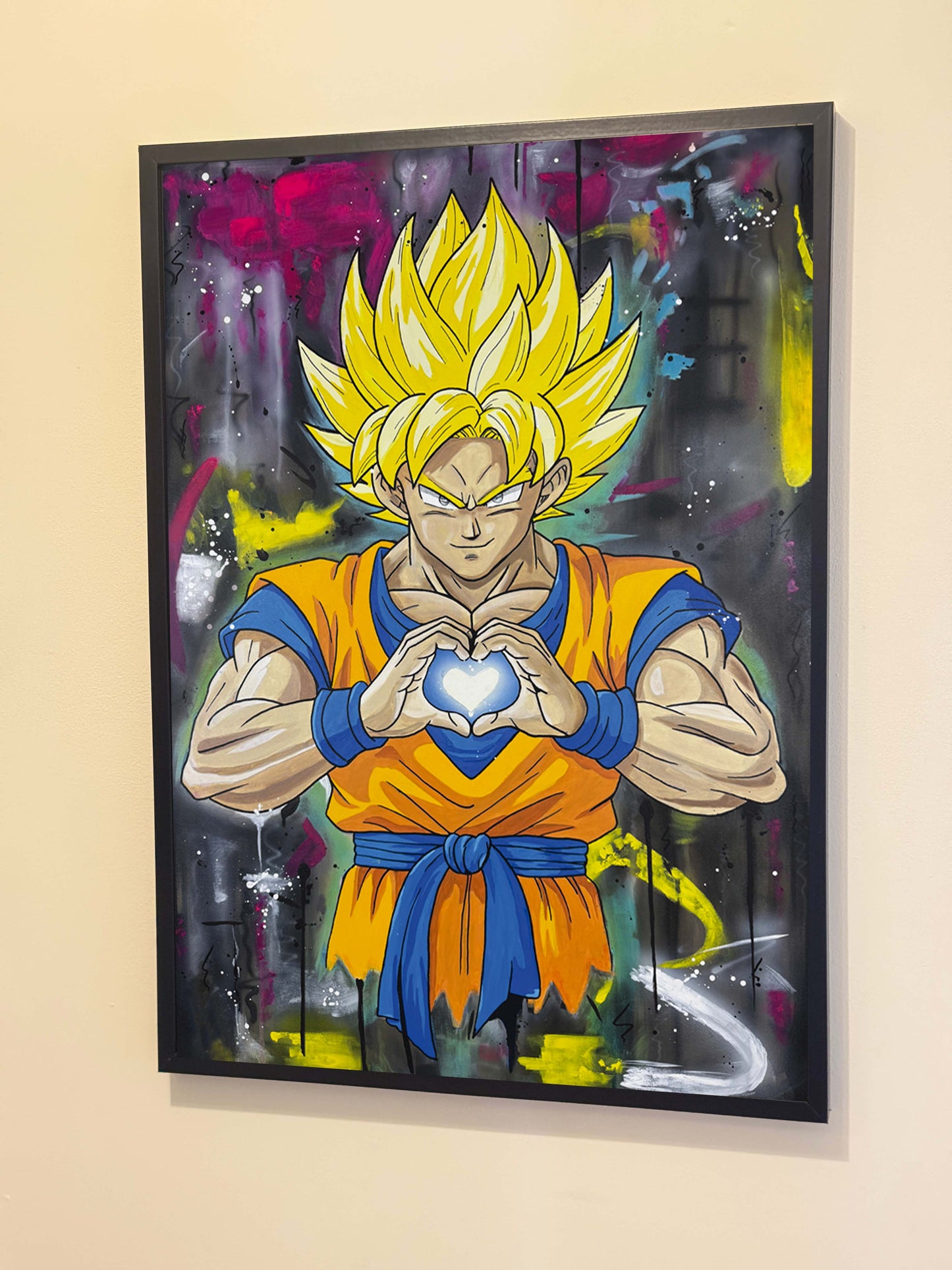 Super Saiyan Urban Street 70 x 50cm