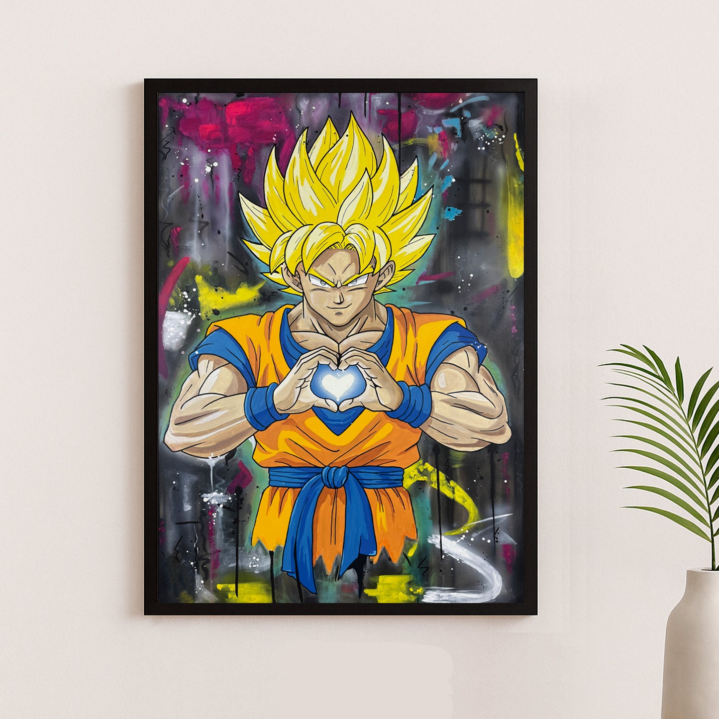 Super Saiyan Urban Street 70 x 50cm