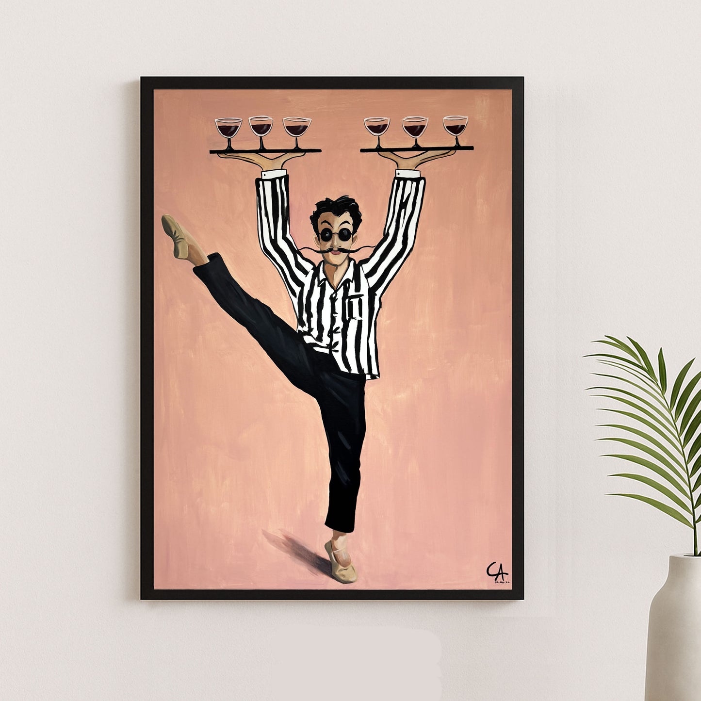 Le Serveur Parisien  70 × 50 cm