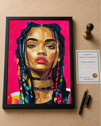 Portrait Néon 70 x 50 cm