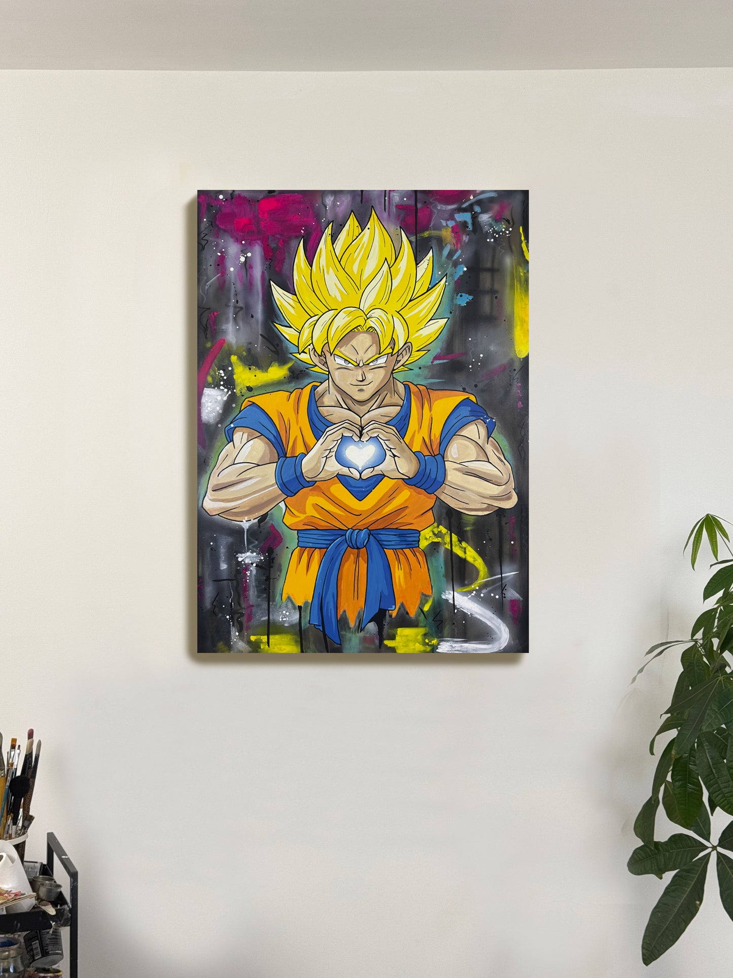 Super Saiyan Urban Street 100 x 73cm