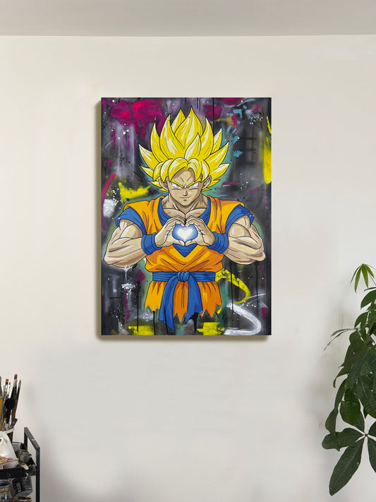 Super Saiyan Urban Street 100 x 73cm