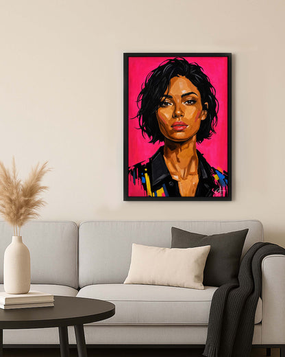 Neon Portrait 70 x 50 cm
