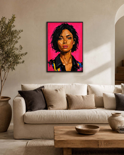 Neon Portrait 70 x 50 cm