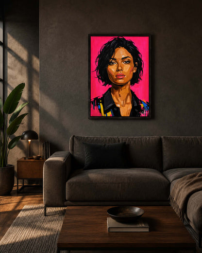 Neon Portrait 70 x 50 cm