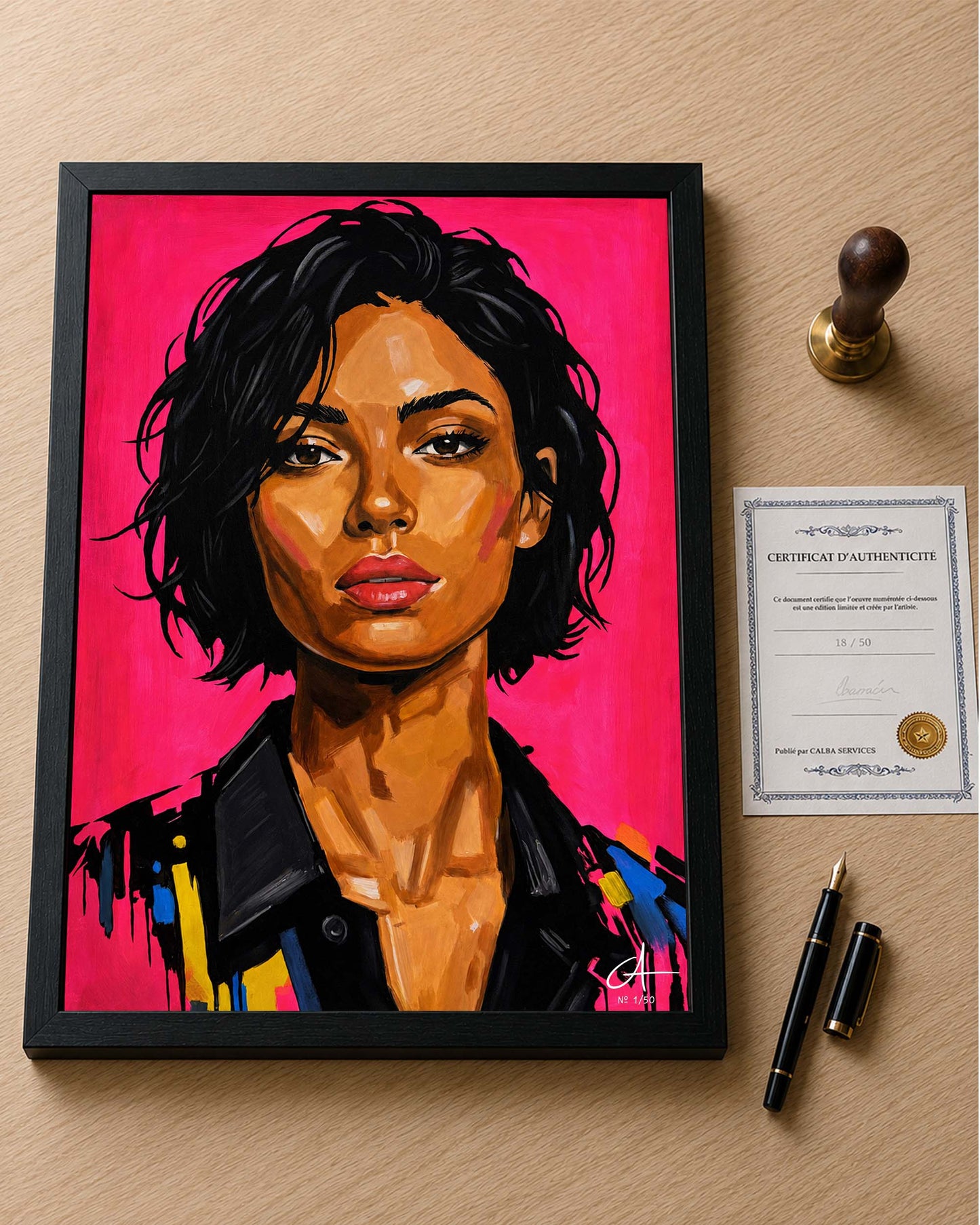 Neon Portrait 70 x 50 cm