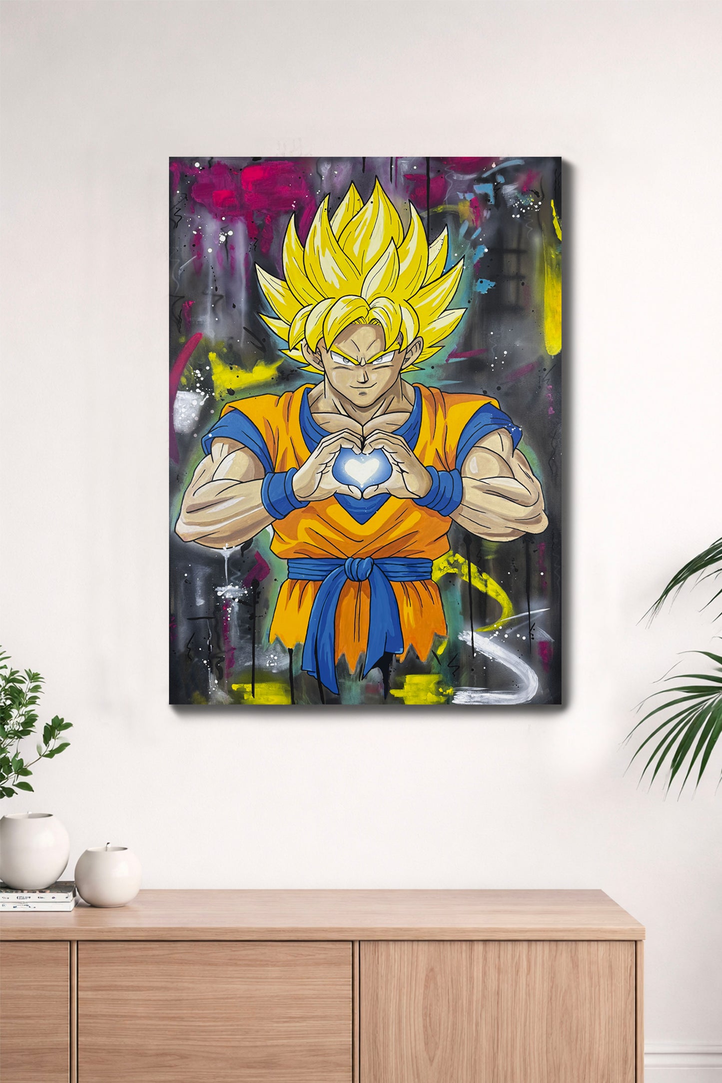 Super Saiyan Urban Street 100 x 73cm