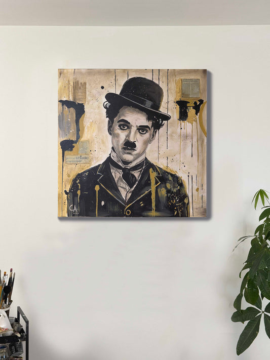 Portrait Chaplin 80 x 80 cm
