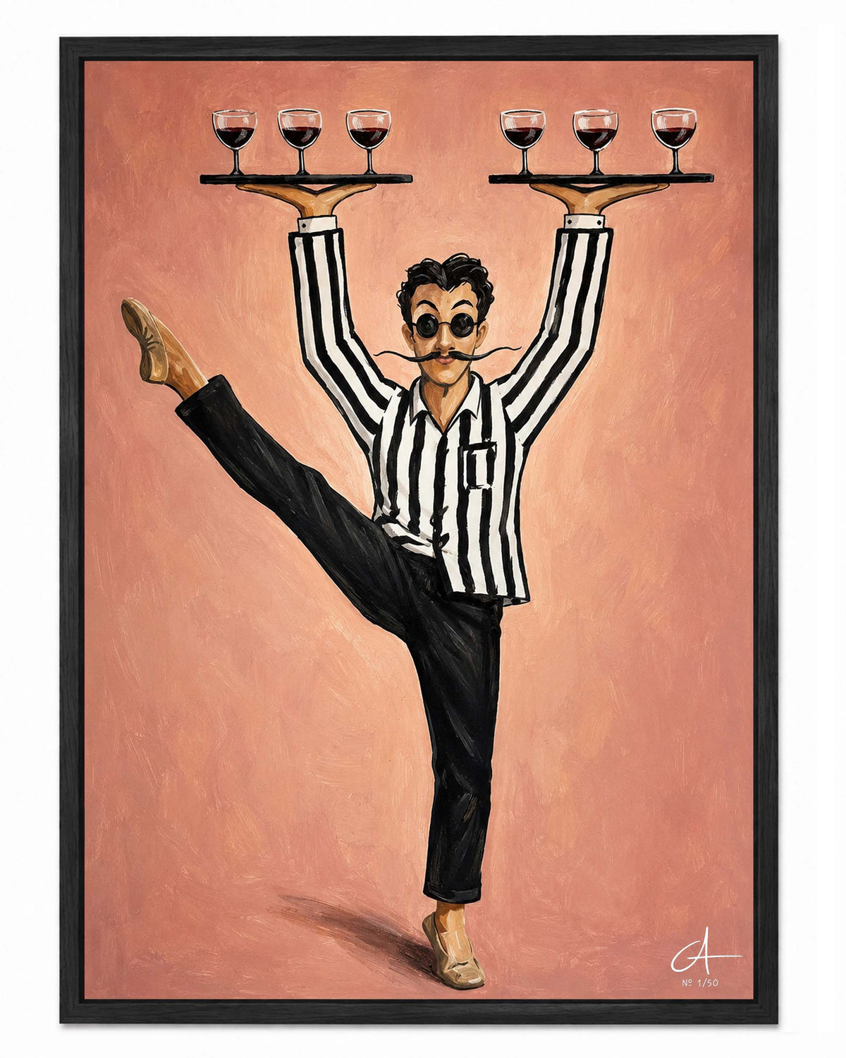 Le Serveur Parisien  70 × 50 cm