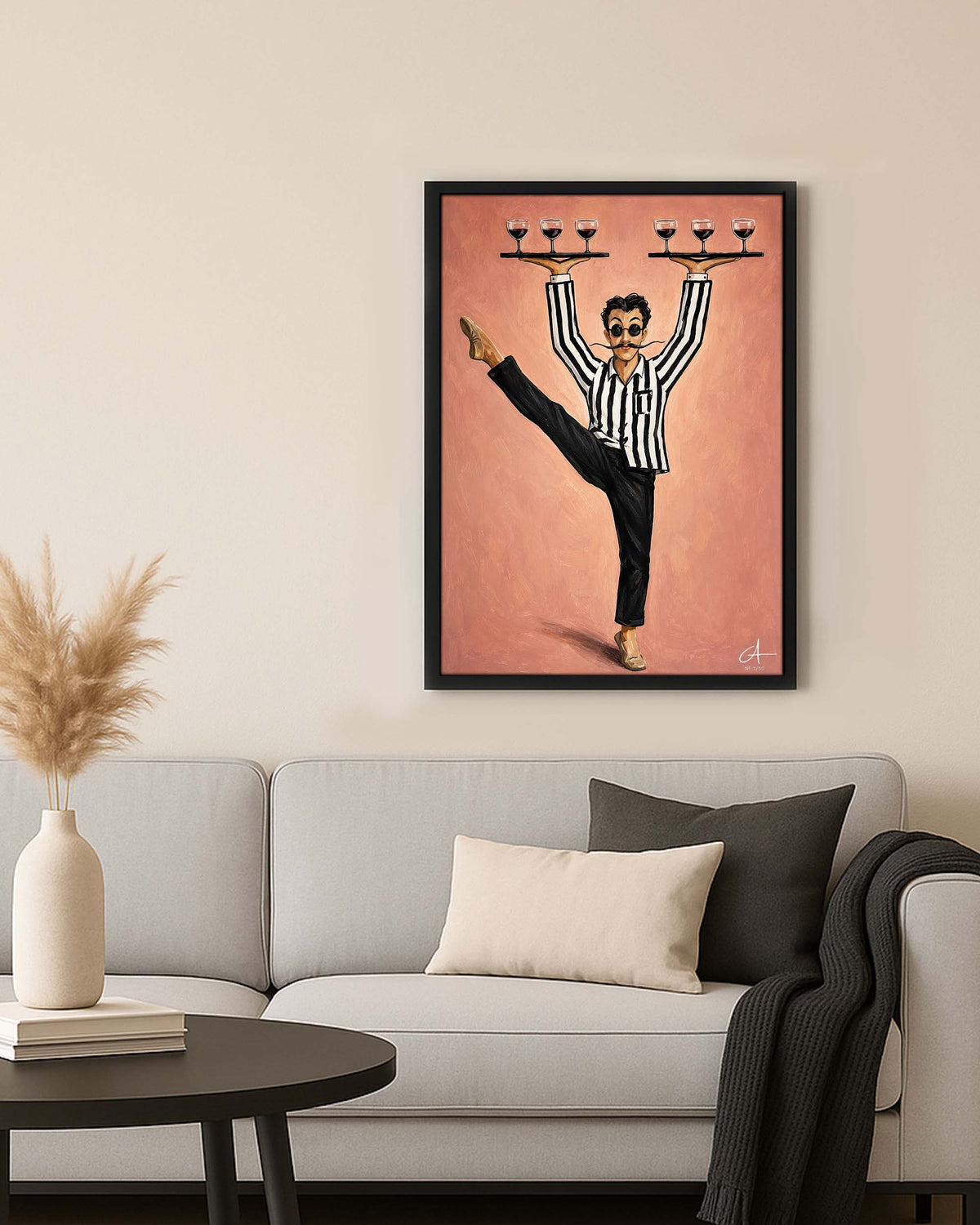 Le Serveur Parisien  70 × 50 cm