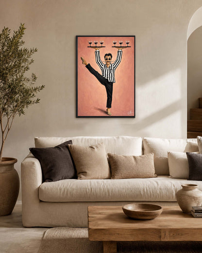 Le Serveur Parisien  70 × 50 cm