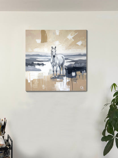 L’Âme Blanche de Camargue 80 x 80 cm