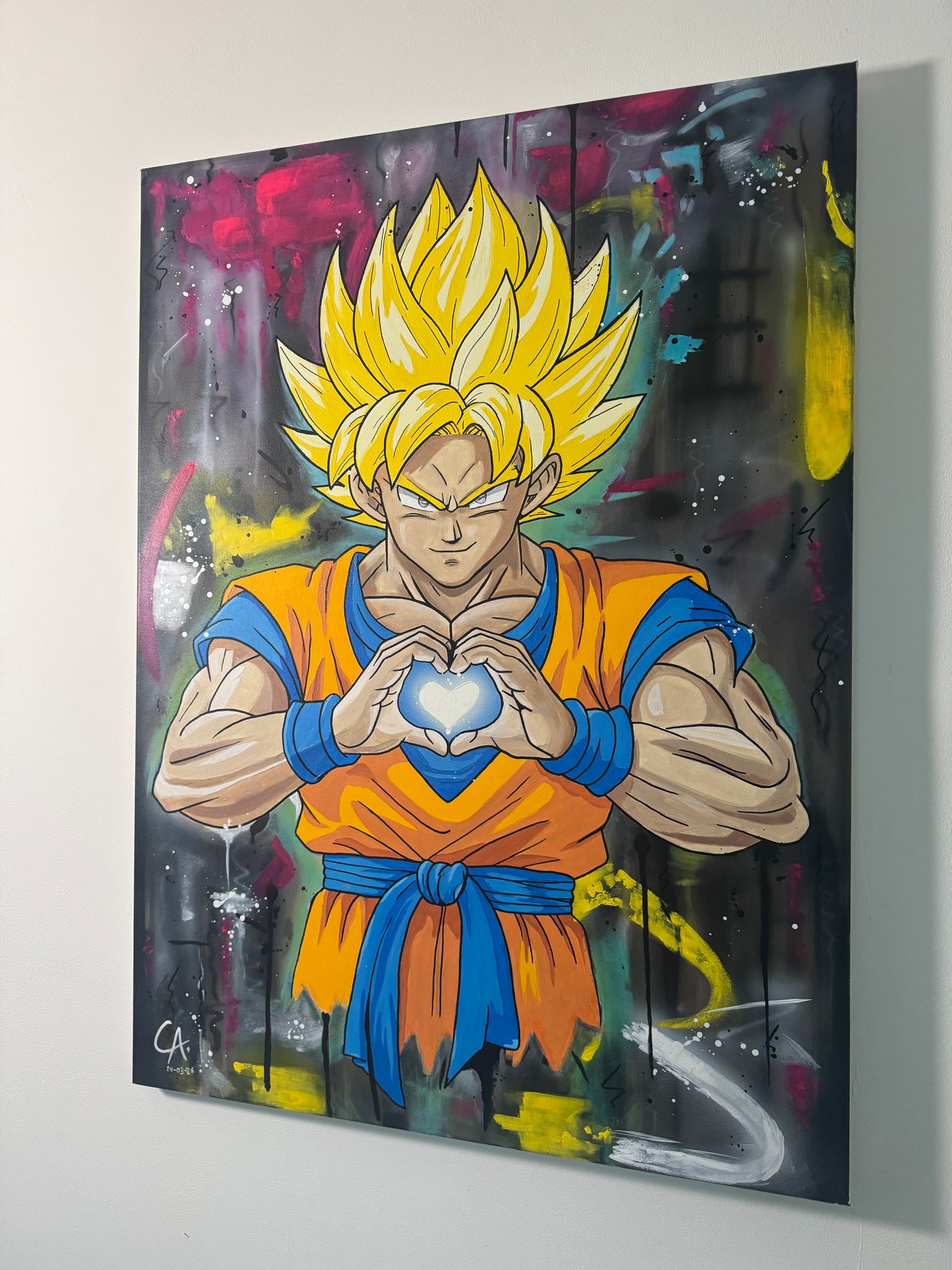 Super Saiyan Urban Street 100 x 73cm