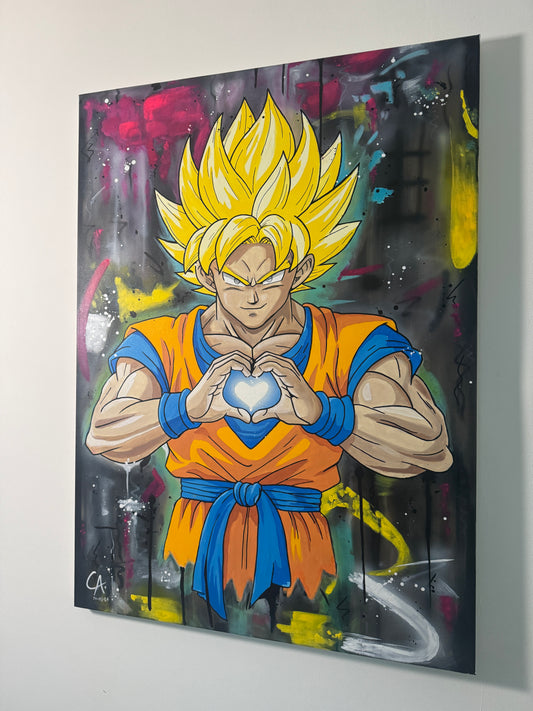 Super Saiyan Urban Street 100 x 73cm