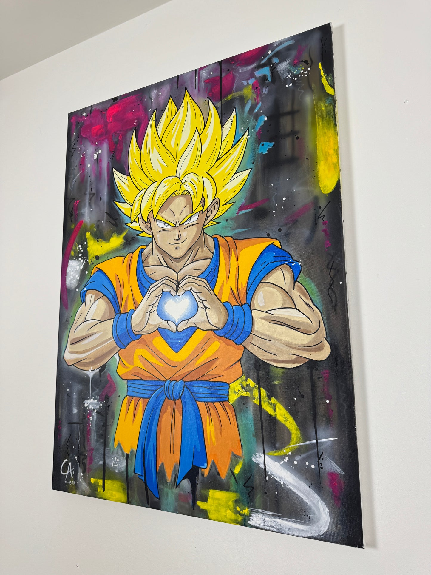 Super Saiyan Urban Street 100 x 73cm