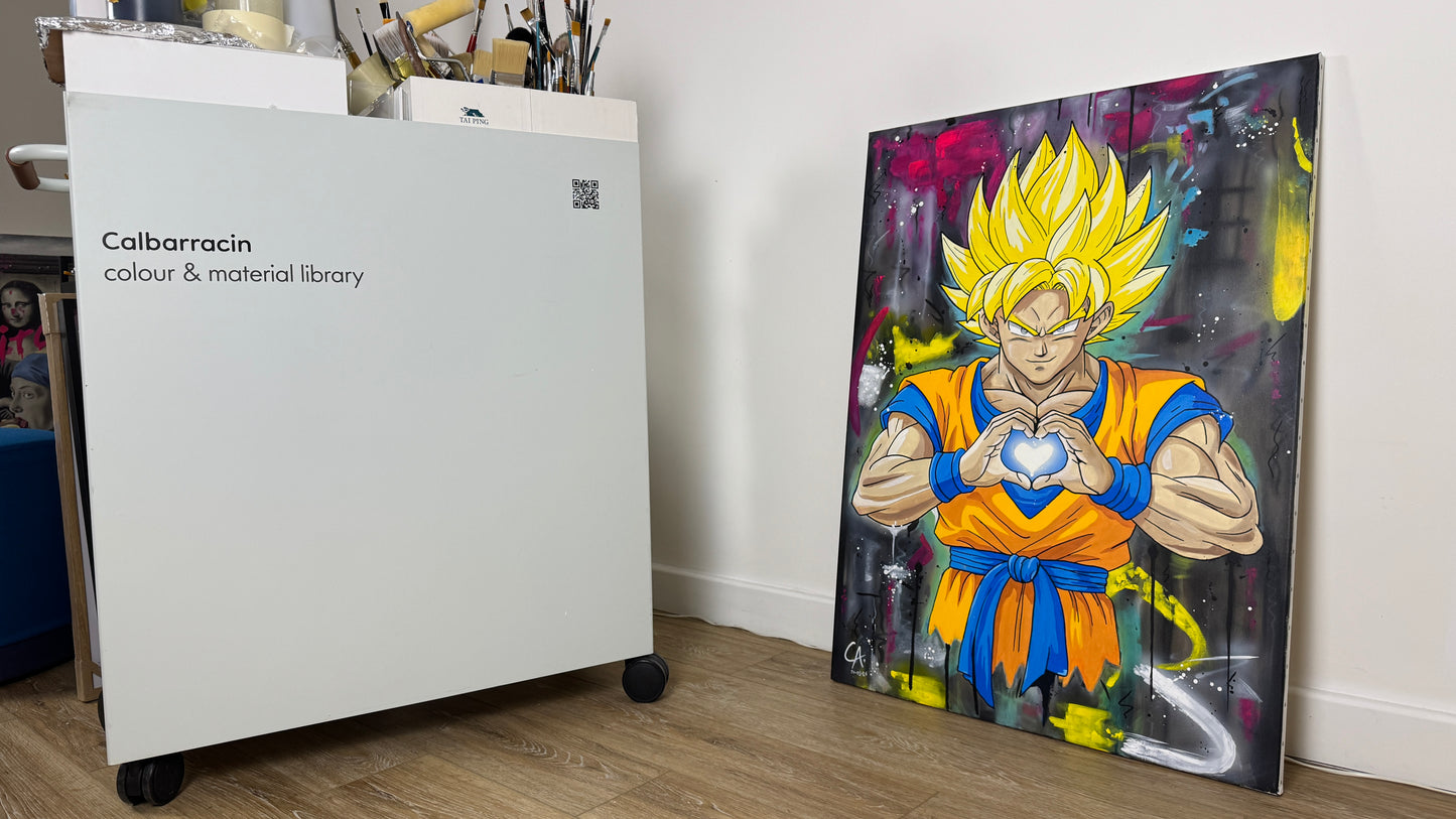 Super Saiyan Urban Street 100 x 73cm