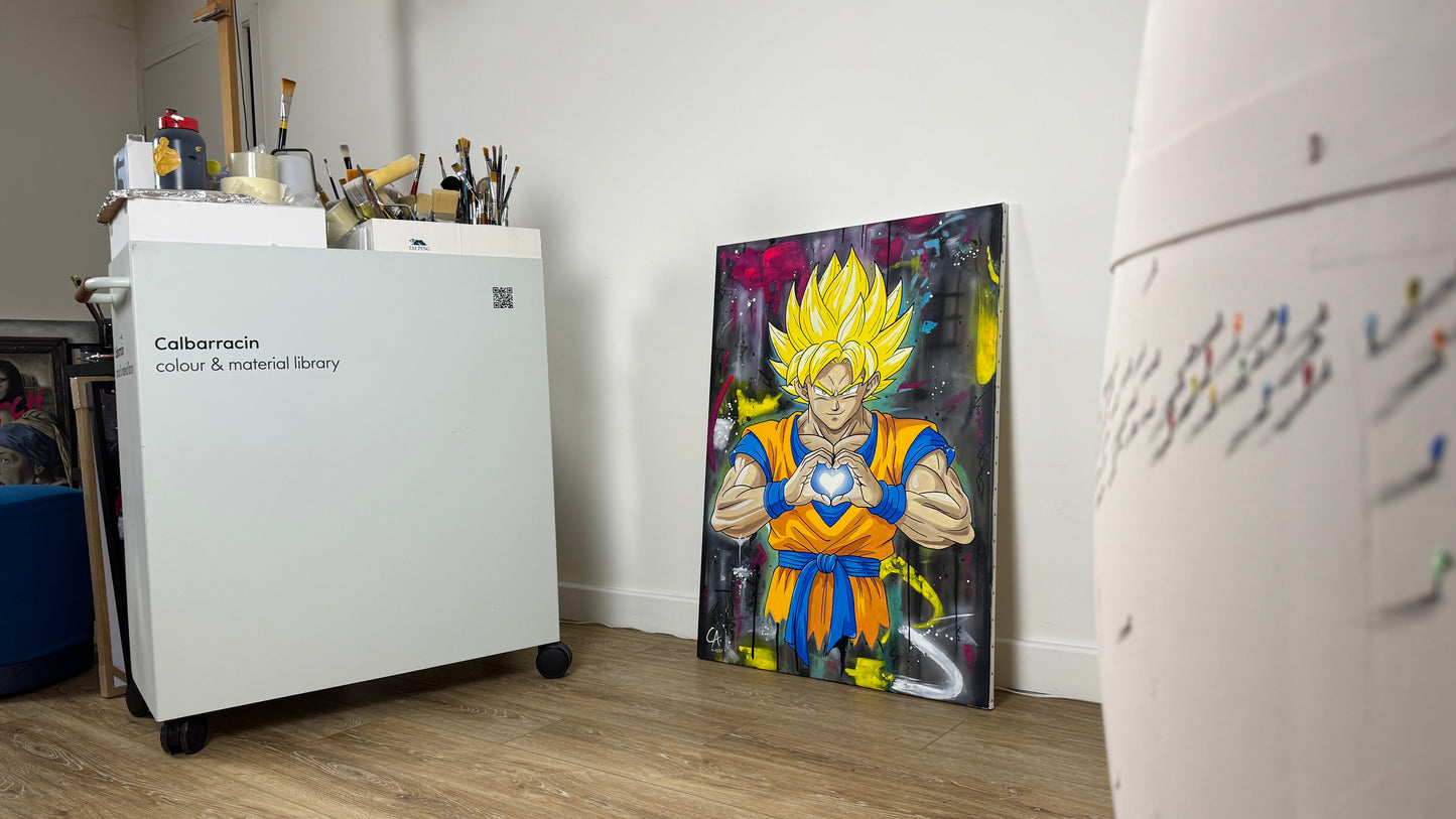 Super Saiyan Urban Street 100 x 73cm