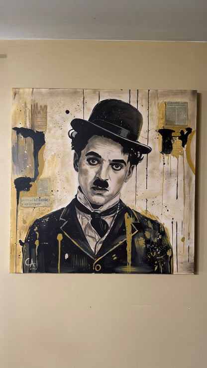 Chaplin Portrait 80 x 80 cm