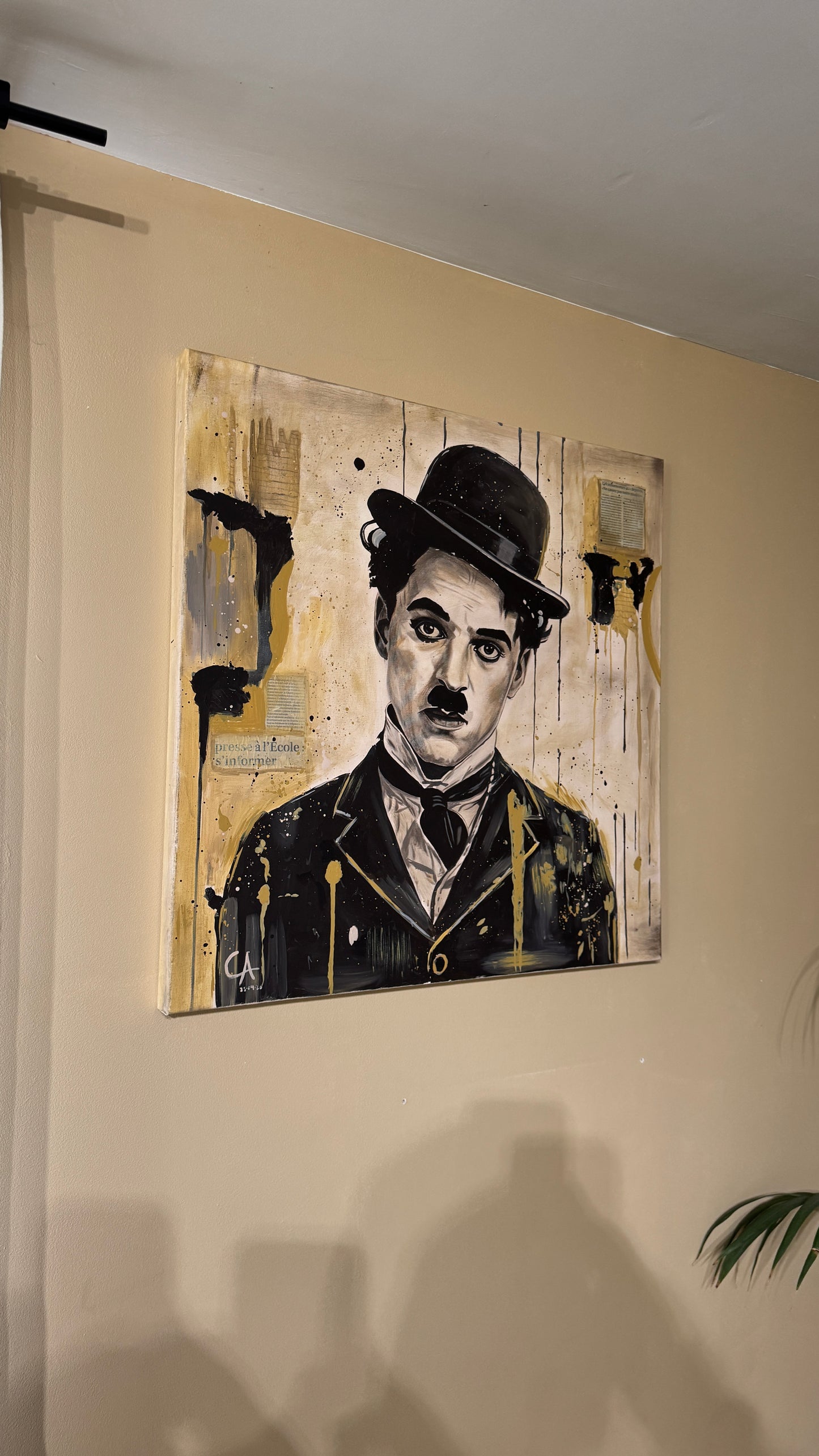 Portrait Chaplin 80 x 80 cm