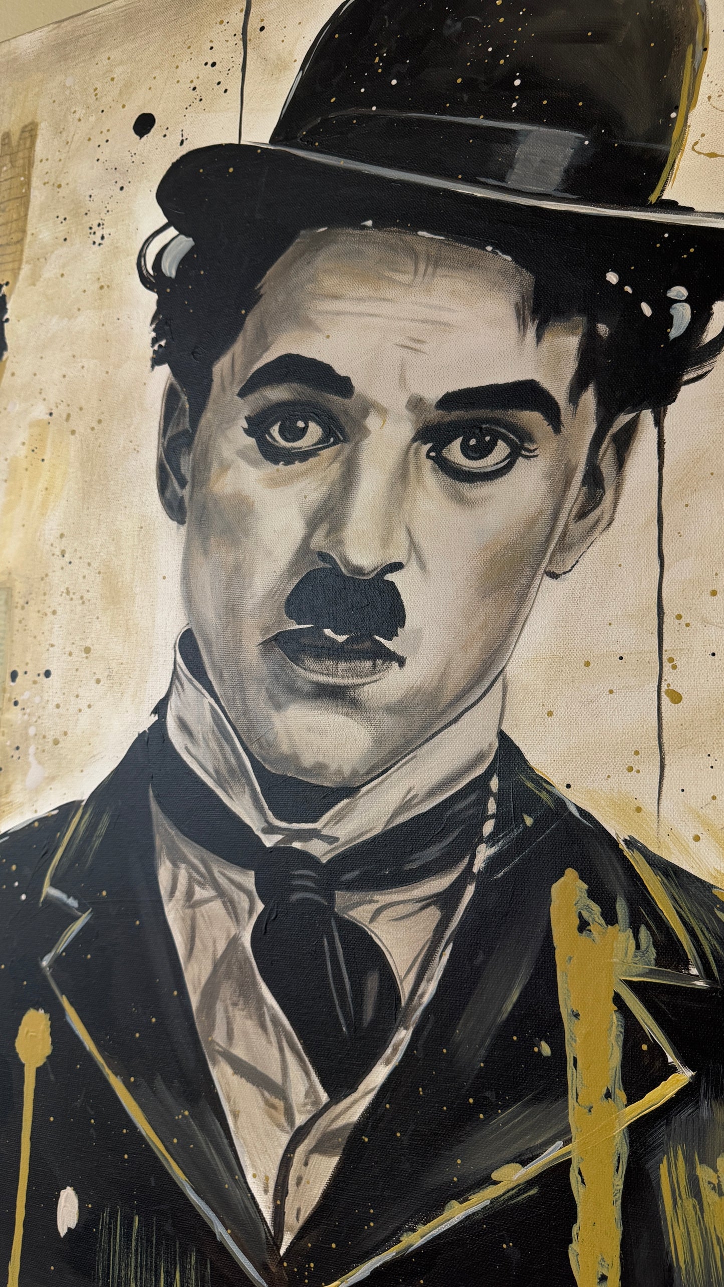 Portrait Chaplin 80 x 80 cm