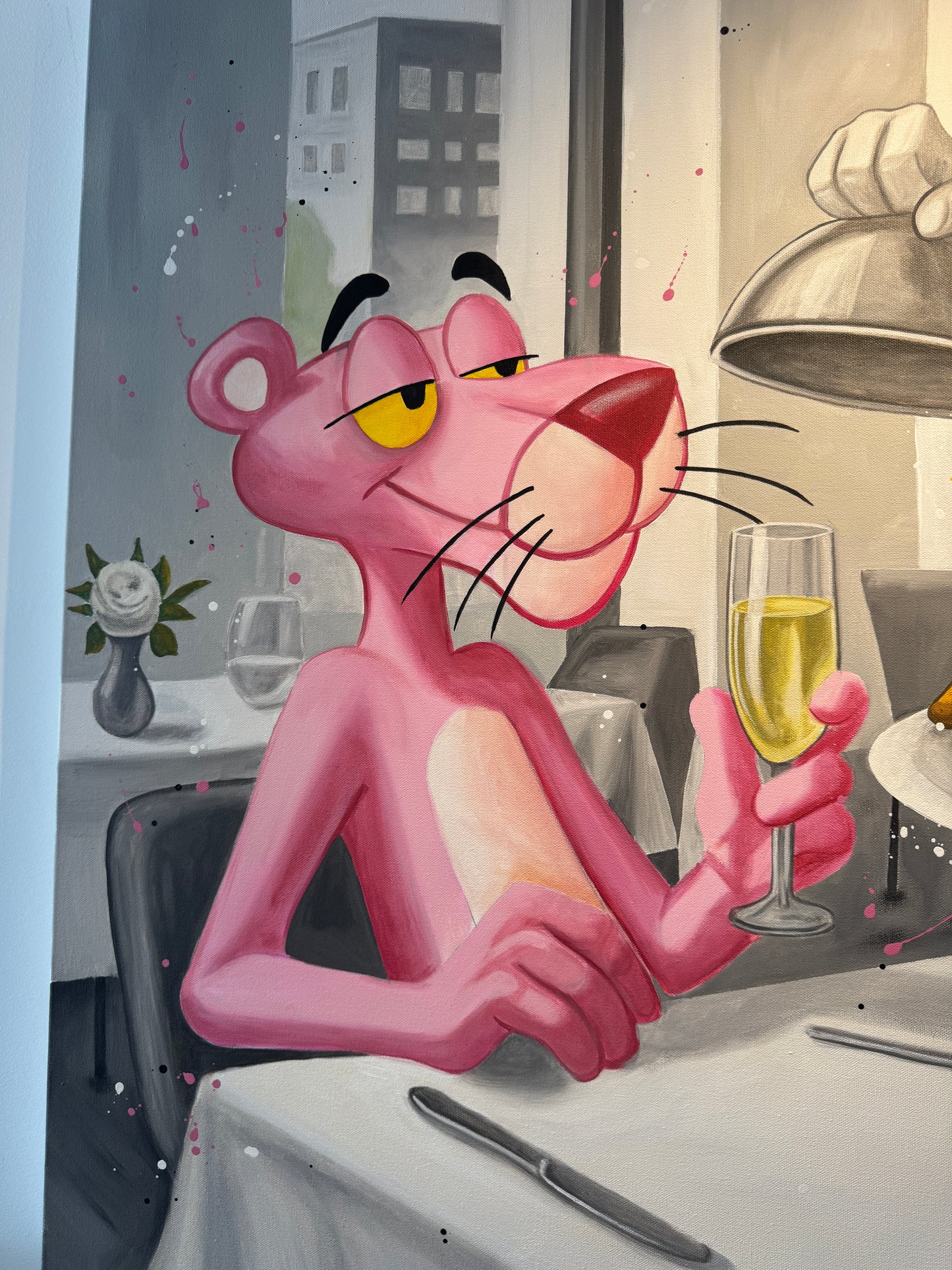 Cauchemar au restaurant 100 x 100 cm