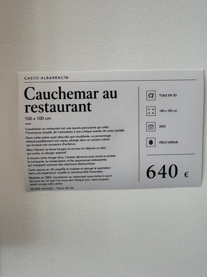 Nightmare at the restaurant 100 x 100 cm