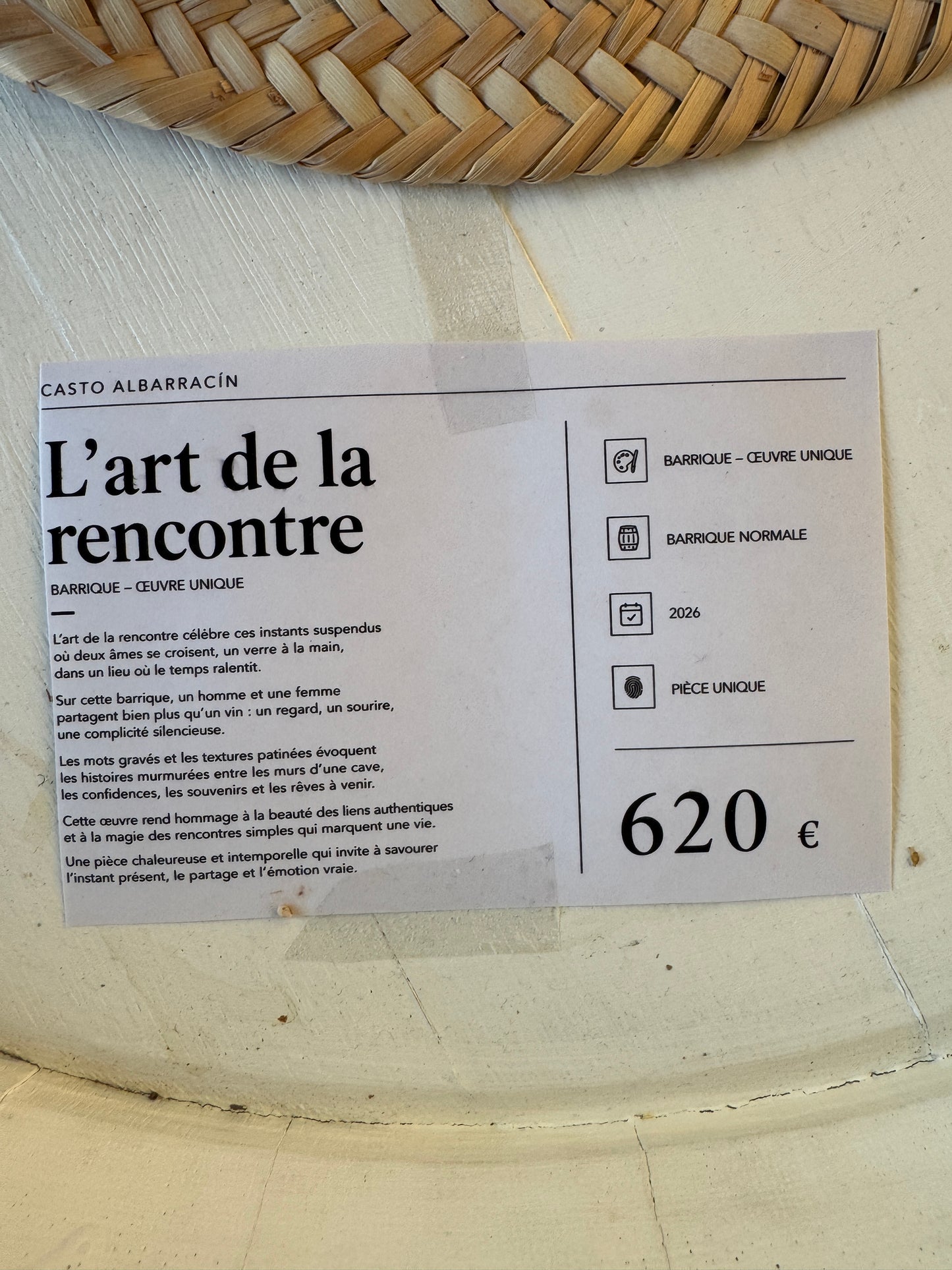 L’art de la rencontre- Tonneau peint