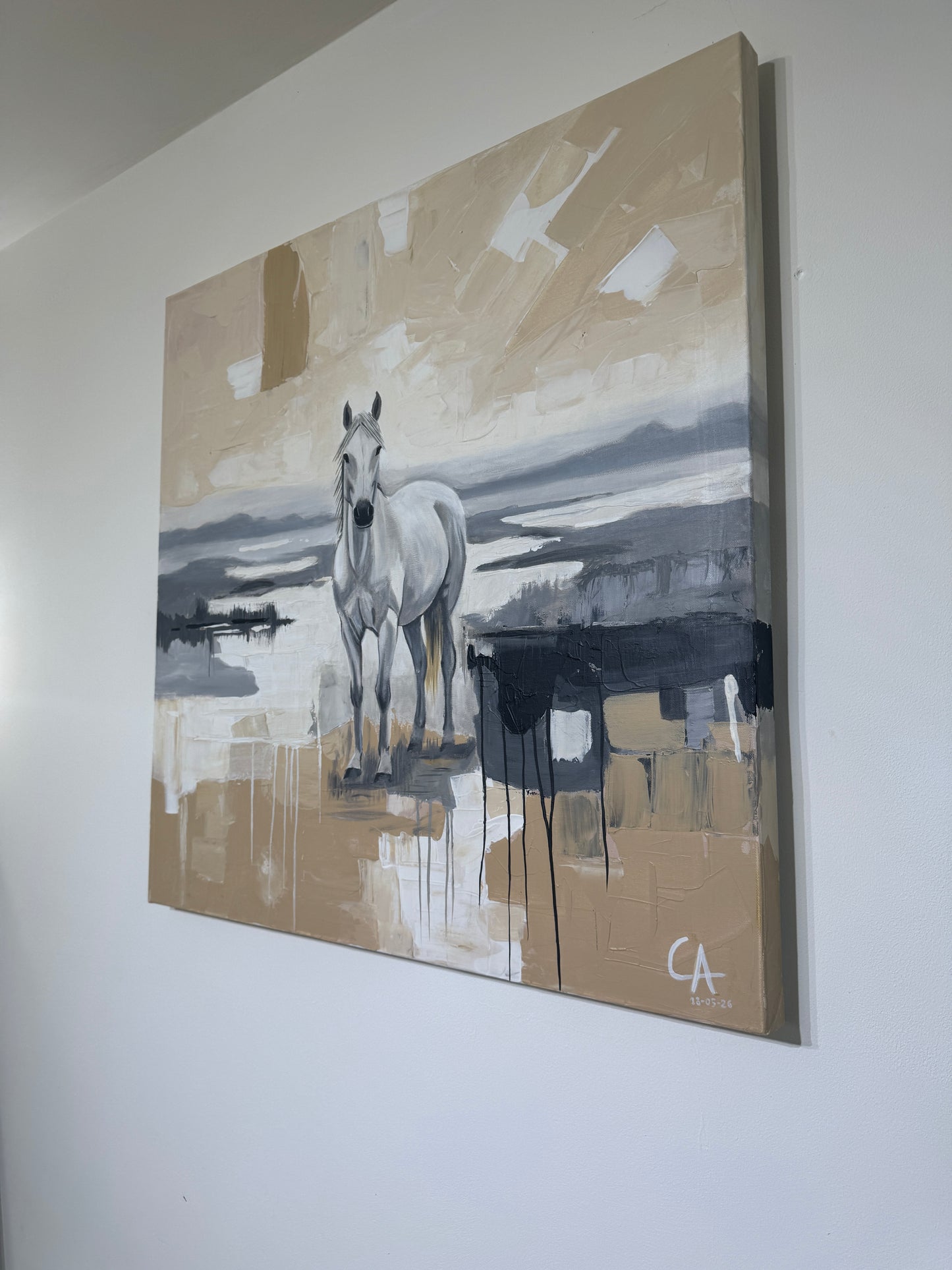 L’Âme Blanche de Camargue 80 x 80 cm