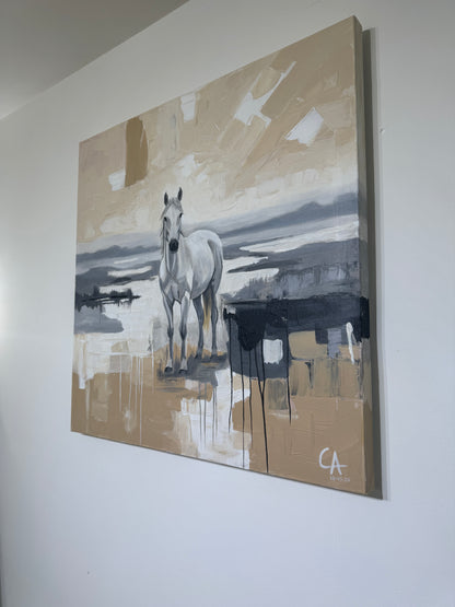 L’Âme Blanche de Camargue 80 x 80 cm