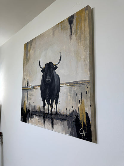 Le Gardien des Marais 80 x 80 cm