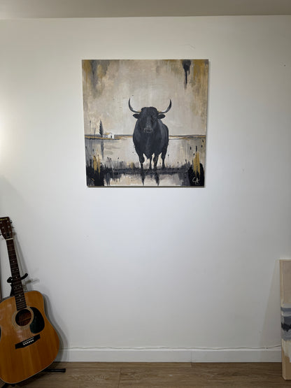 Le Gardien des Marais 80 x 80 cm