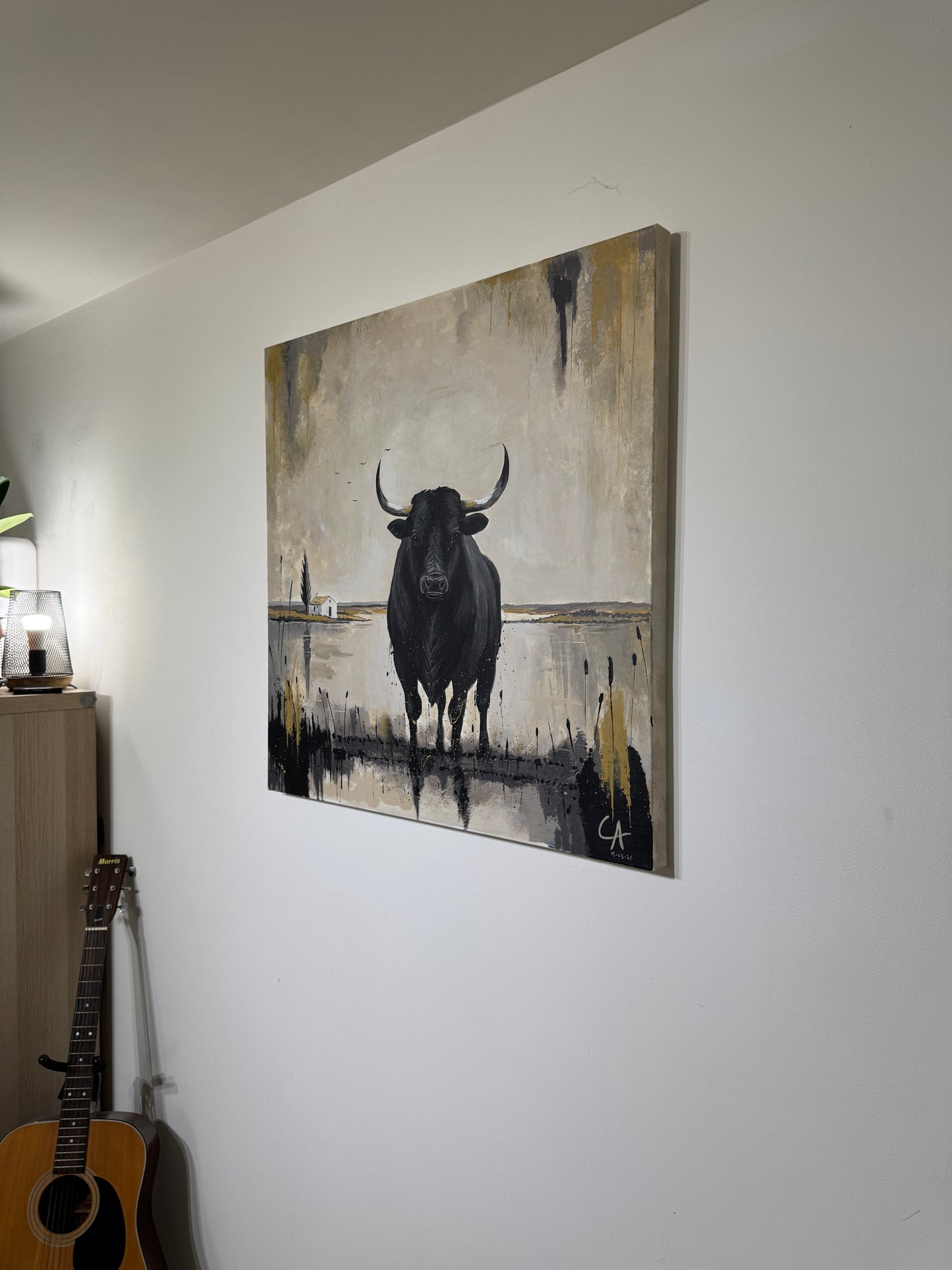 Le Gardien des Marais 80 x 80 cm