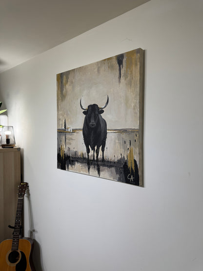 Le Gardien des Marais 80 x 80 cm