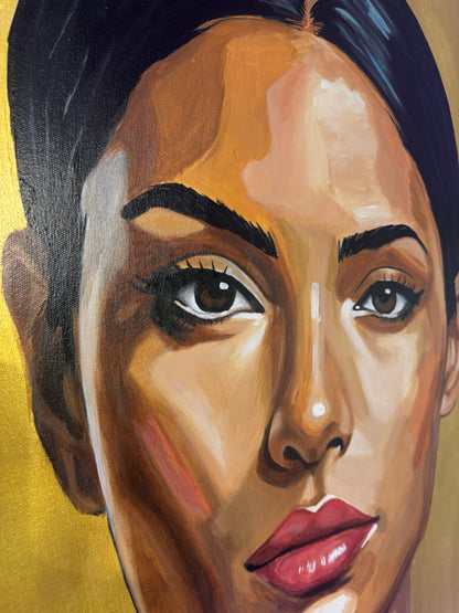 Élégance Dorée  116 × 81 cm