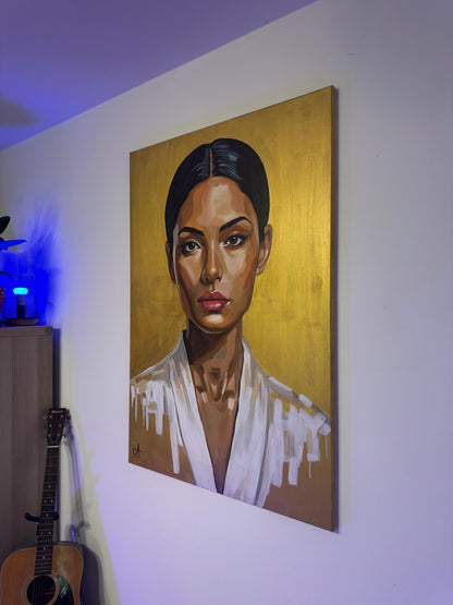Élégance Dorée  116 × 81 cm