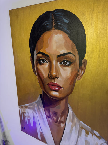 Élégance Dorée  116 × 81 cm