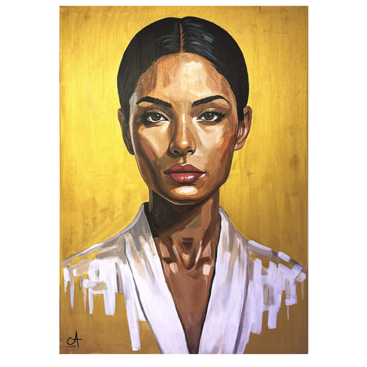 Élégance Dorée  116 × 81 cm