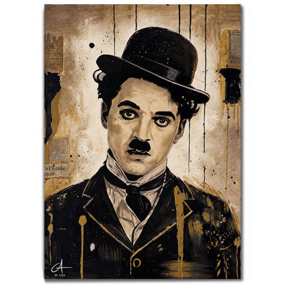 Portrait Chaplin 70 x 50 cm