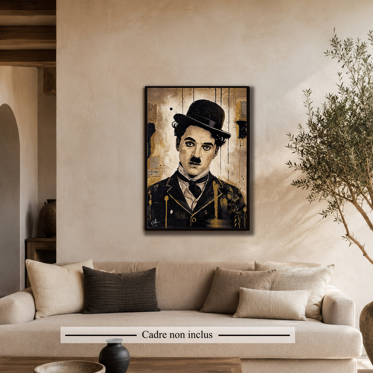 Portrait Chaplin 70 x 50 cm