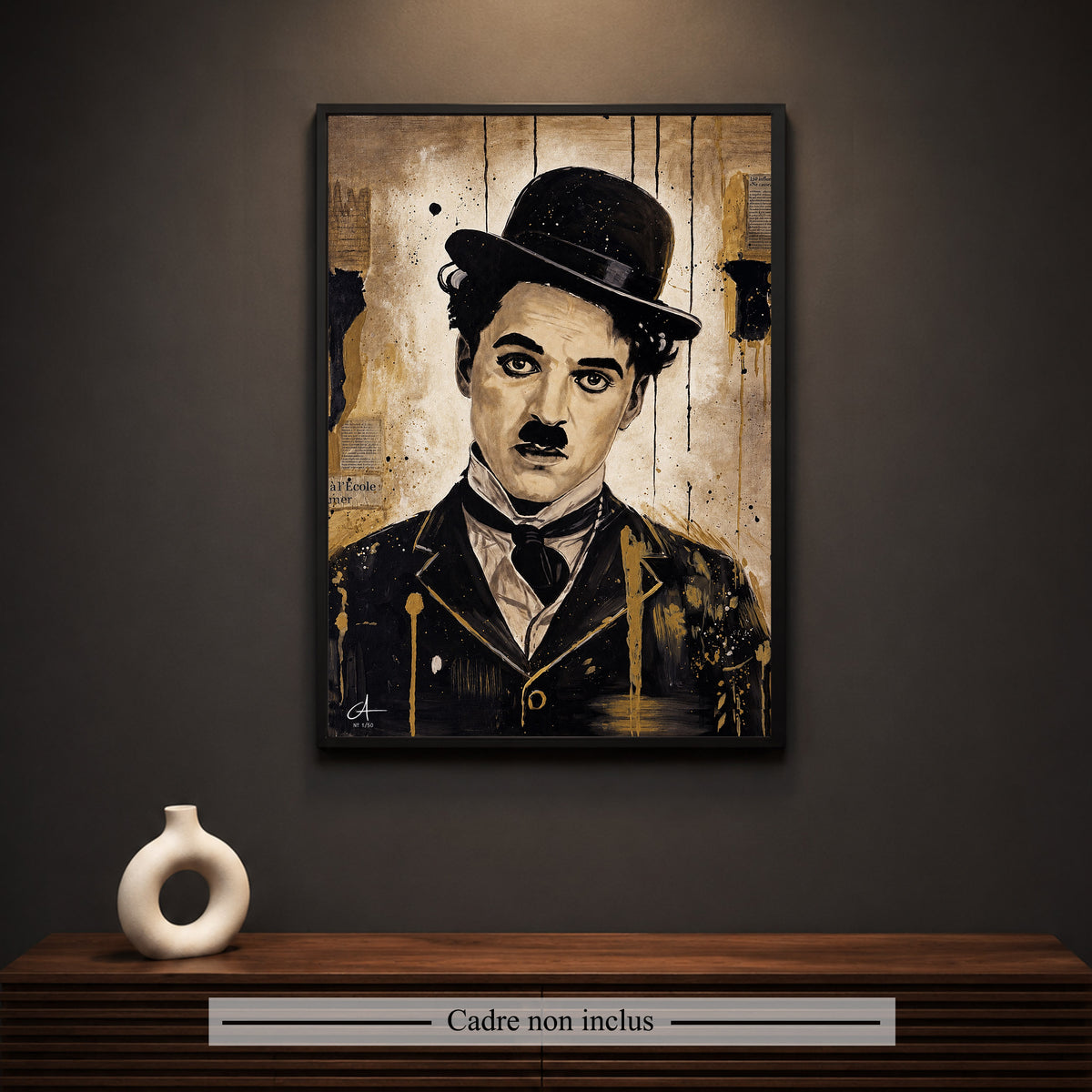 Portrait Chaplin 70 x 50 cm