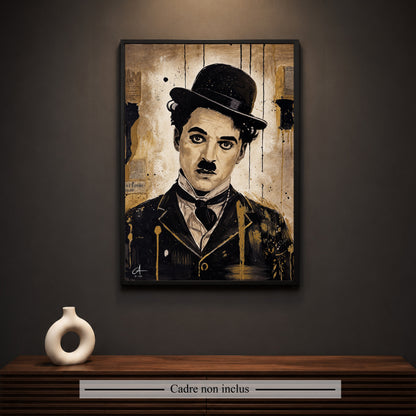 Portrait Chaplin 70 x 50 cm