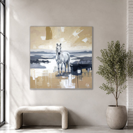 L’Âme Blanche de Camargue 80 x 80 cm